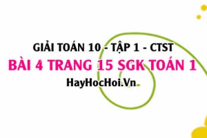 Giải bài 4 trang 15 Toán 10 tập 1 SGK Chân trời sáng tạo
